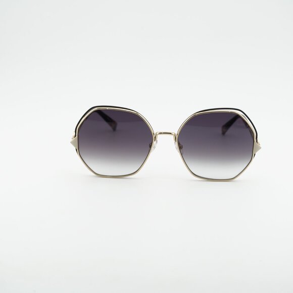 Missoni MIS 0075/S 0RHL 9O Sunglasses Gold/Black Geometric Frame, Grey Lenses main image 4